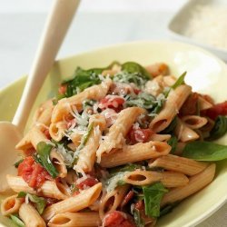 Penne Pasta with Tomatoes and Cheese