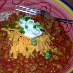 Lentil Chili With Chunky Vegetables
