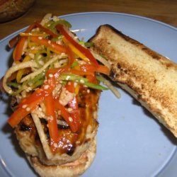 Chinese Chicken Burgers With Rainbow Sesame Slaw-Contest Winner!