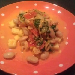 Catalan Sauteed Polenta and Butter Beans