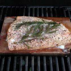 Cedar plank salmon