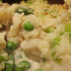 Sea Scallop and Cod Pie Topped With Mashed Potatoes