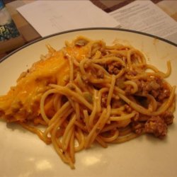 Quick and Easy Thrown Together Baked Spaghetti Casserole
