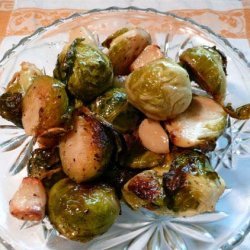 Roasted Brussels Sprouts and Garlic