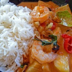 Thai Prawn And Pineapple Curry,  Kaeng Khua Saparot 