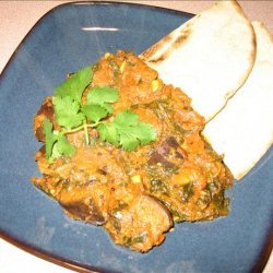 Eggplant (Aubergine) -Spinach Curry