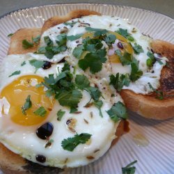 Fried Eggs With Coriander, Cumin and Balsamic Vinegar