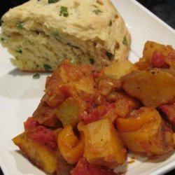 Friggione (A Side Dish of Potatoes & Tomatoes & Peppers)