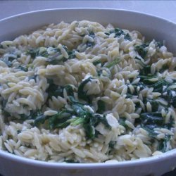 Creamy Orzo and Spinach