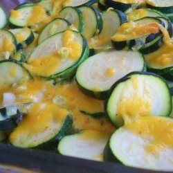 Baked Zucchini With Cheddar Cheese