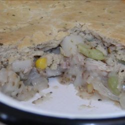 Basil Biscuit Topped Chicken Pot Pie