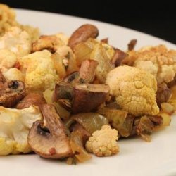 Roasted Cauliflower and Mushrooms