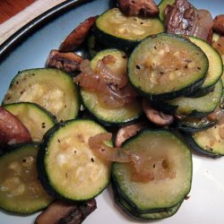Sauteed Zucchini With Mushrooms for Two