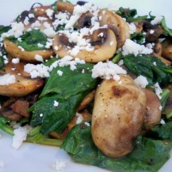 Sauteed Spinach With Mushrooms and Garlic
