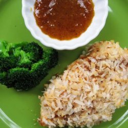 Crispy Coconut Chicken With a Apricot Curry Dipping Sauce