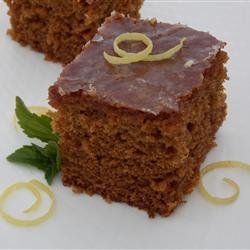 Gingerbread Cake with Lemon Glaze