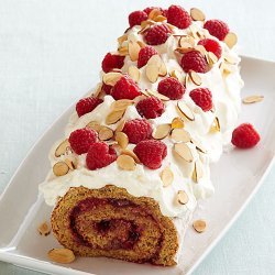 Raspberry and White Chocolate Roll