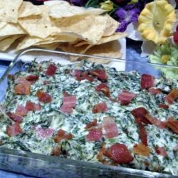 Hot Spinach Dip With Bacon