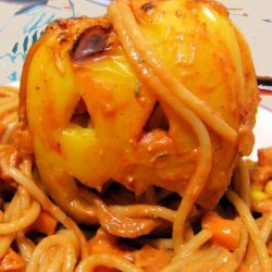 Halloween Jack-O-Lantern Pasta Dinner