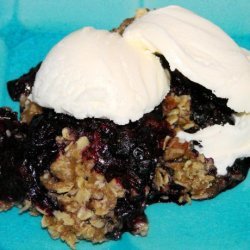 Microwave Blueberry Crumble