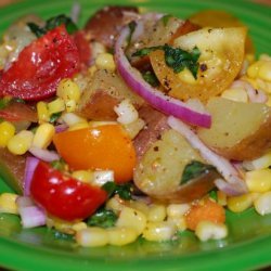 Potato, Tomato, Corn and Basil Salad