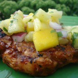 Taxi Stand Jerk Chicken With Pineapple Mango Salsa
