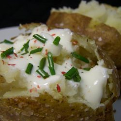 Fast! Potatoes Baked in the Micro and Oven With Sea Salt Crust