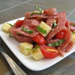Salami Salad With Tomatoes and Mozzarella