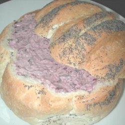 The  ultimate  Black Olive Dip in a Bread Bowl