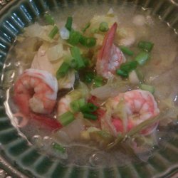 South Beach Thai Shrimp Soup With Lime and Cilantro