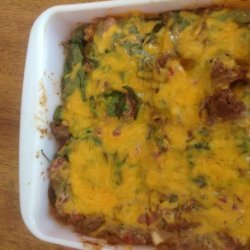 Low Carb Mexican Beef and Spinach Casserole