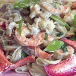 Seafood Mix over Angel Hair Pasta