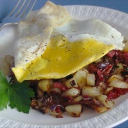 Corned Beef Hash With Fried or Poached  Egg