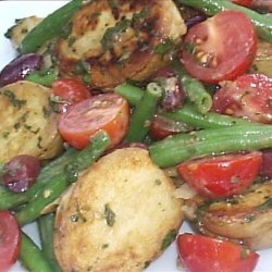 Grilled Baby New Potato Salad With French Green Beans and Mint (