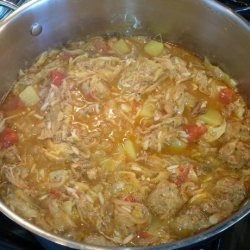 Spicy Sausage & Cabbage Soup