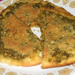 Toasted Flat Bread With Pesto