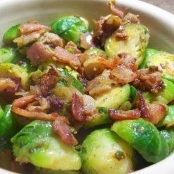 Yummy Brussels Sprouts With Bacon & Onion