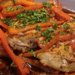 Chicken and Peppers in Balsamic Vinegar Glaze