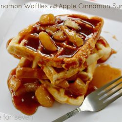 Apple Waffles With Cinnamon Syrup