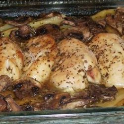Greek Chicken With Potatoes and Mushrooms