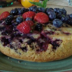 Upside-Down Berry Cornmeal Cake