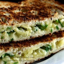 Cheesy Chive and Onion Toasties/Jaffles