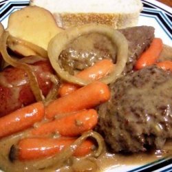 Slow Cooker Swiss Steaks With Beef Gravy, and Potatoes