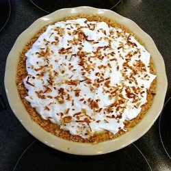 Pineapple Coconut Cream Pie in Coconut Cookie Crust