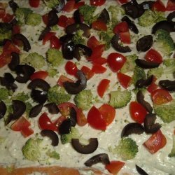 Fresh Vegetable Pizza Appetizer