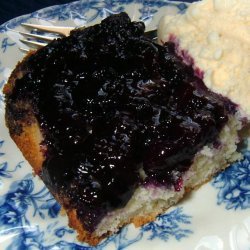 Blueberry Upside Down Cake -- Pouding Aux Bleuets