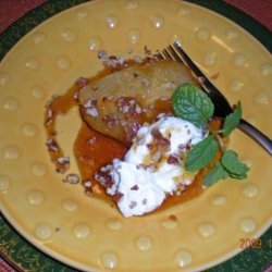 Roasted Pears With Caramel Sauce