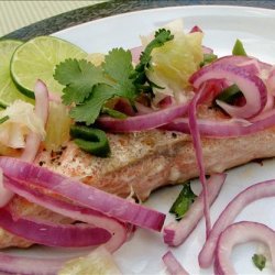 Roast Salmon With Lime Salsa