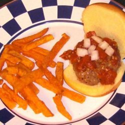 Mini Chipotle Burgers With  Fire Roasted Garlic Catsup