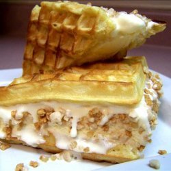 Waffle Ice Cream Sandwiches With the Works!